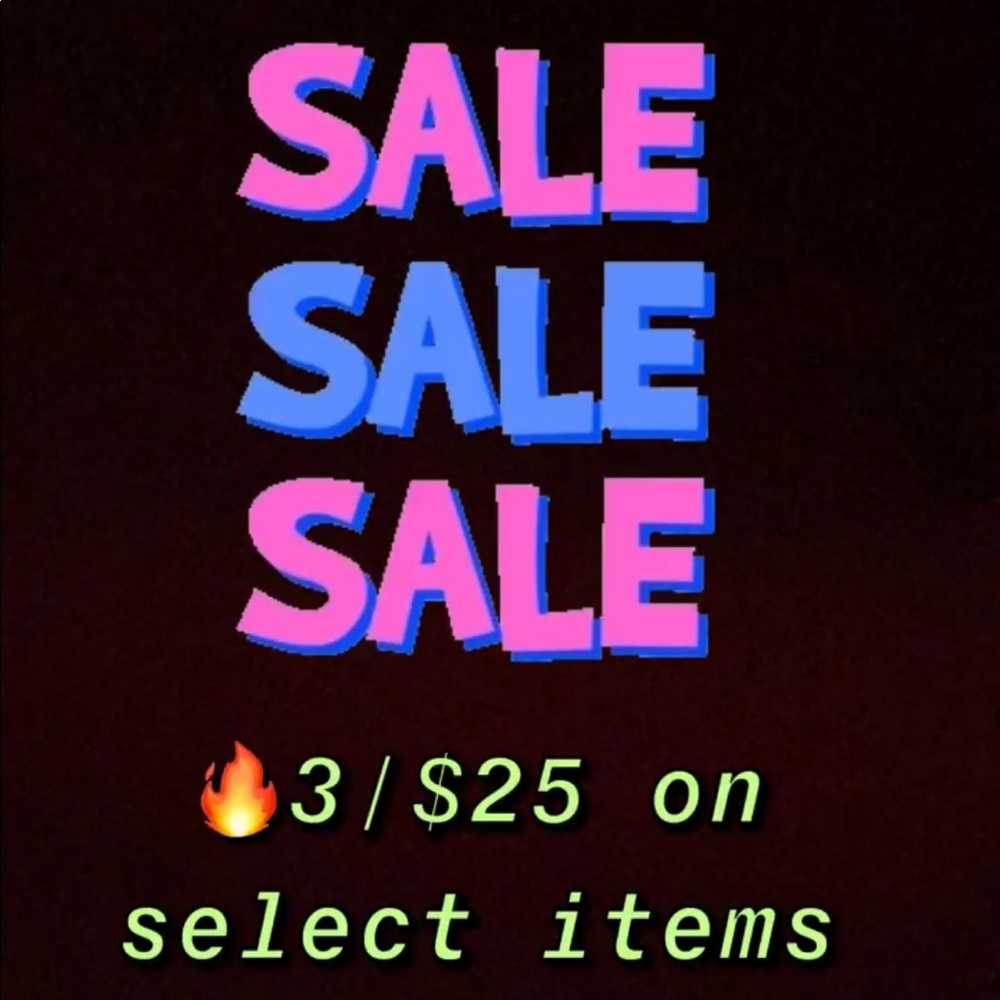 🔥3/$25 on select items